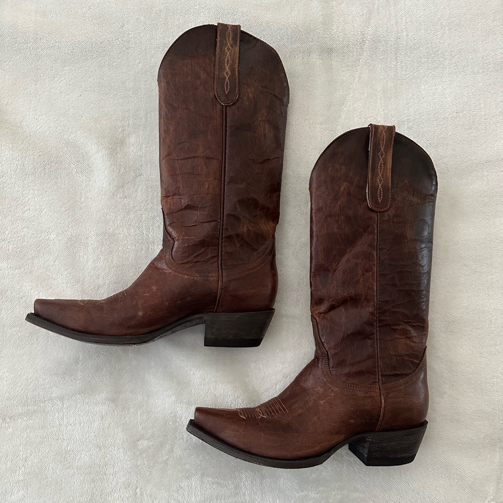 Idyllwind Brown Western Cowboy Snip Toe Boots 6.5